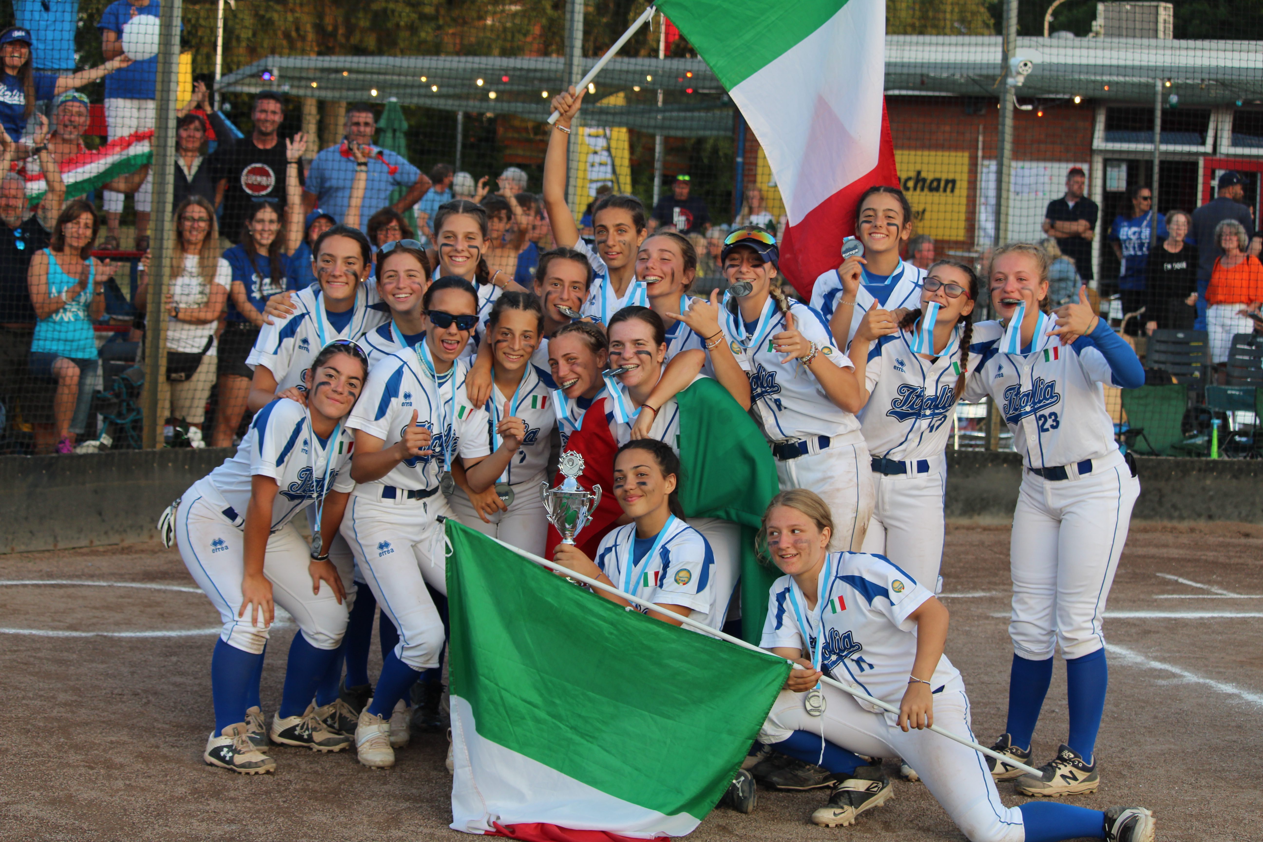Softball Europeo U15, in finale l’Italia si inchina alla Repubblica Ceca