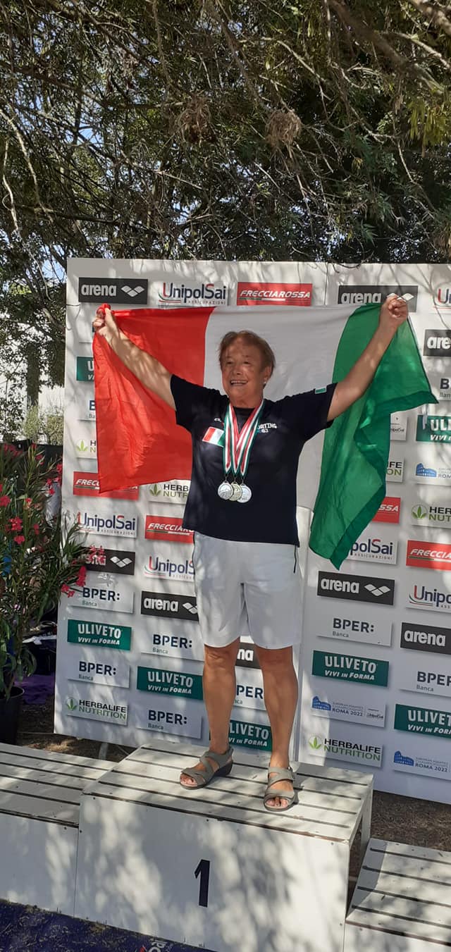 Nuoto Master 70, la gerenzanese Gabriella Chirico conquista il podio di Riccione