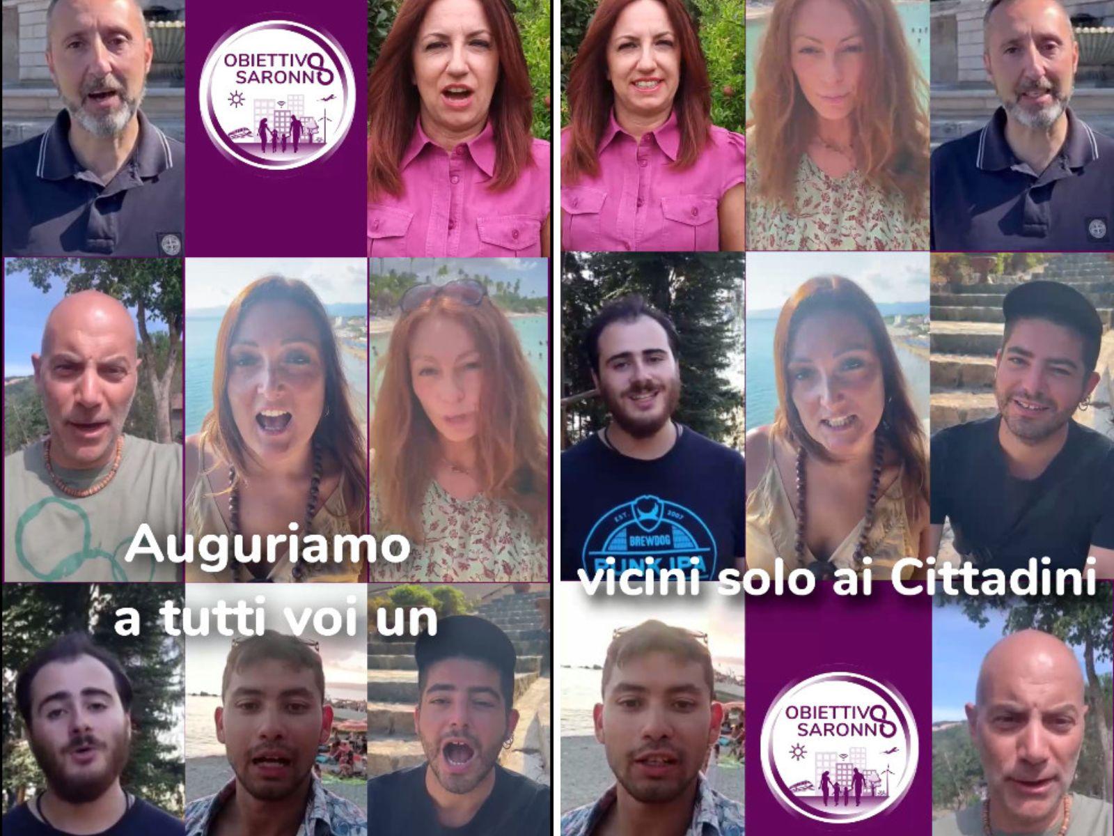 Obiettivo Saronno: auguri “viola” ai saronnesi lanciando l’hashtag #vicinisoloaicittadini