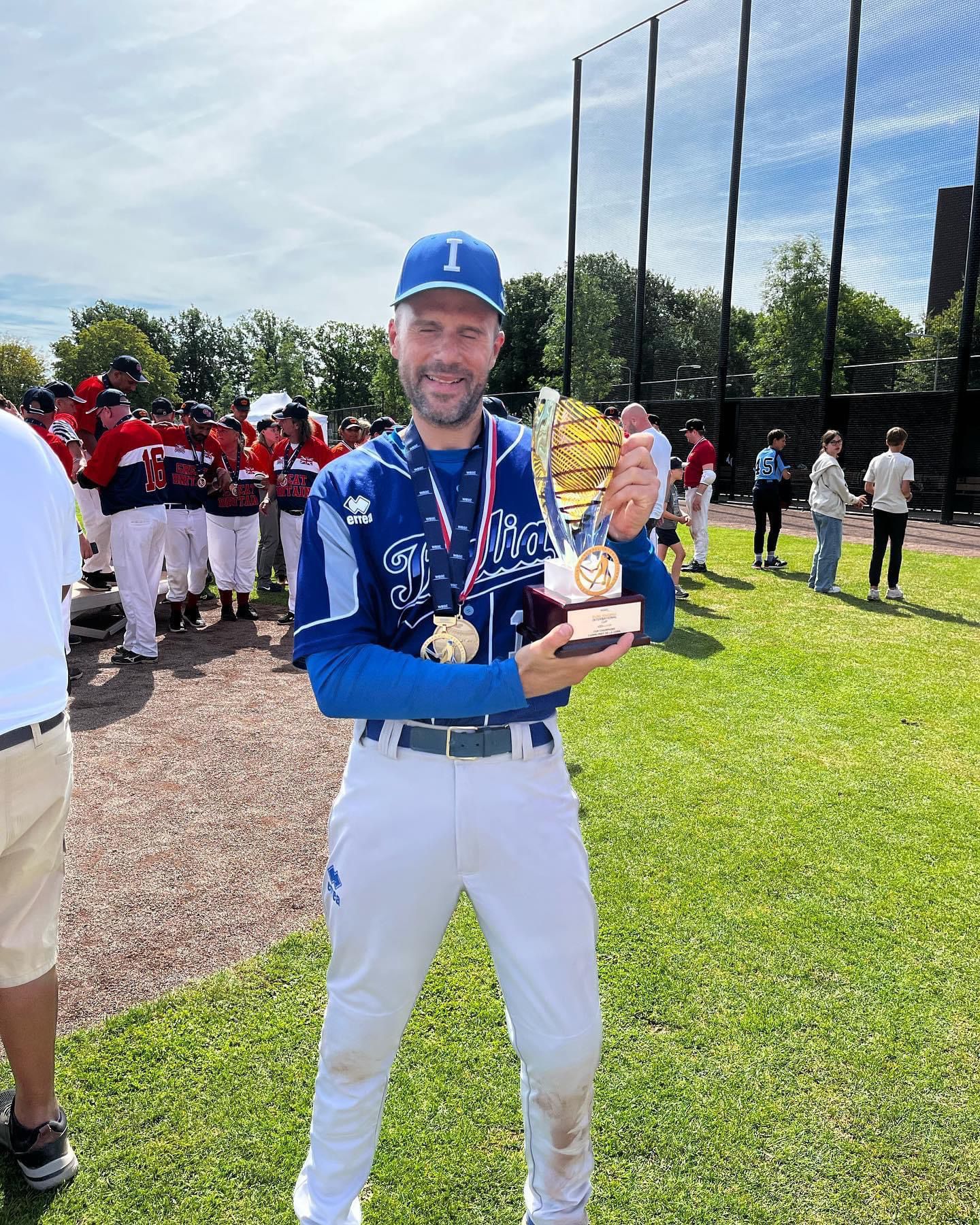 Il saronnese Giuseppe Rosafio vince con la maglia azzurra la Blind Baseball International Cup
