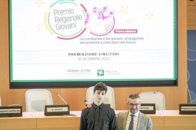 Rovello Porro: Matteo Pavone tra i vincitori del Premio regionale giovani