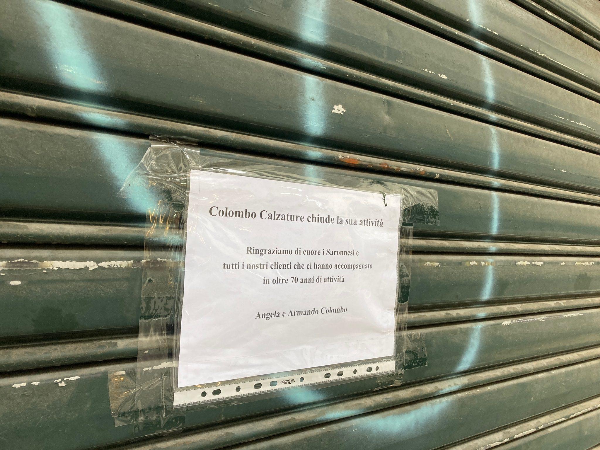 Saronno, in corso Italia Colombo Calzature chiude dopo oltre settant’anni