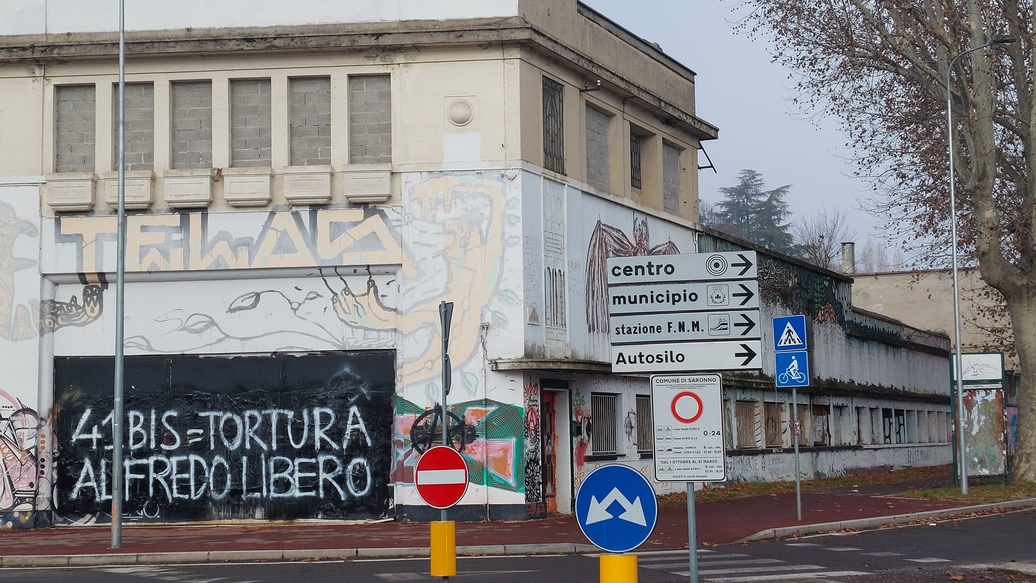 Saronno, murales anarchico per Alfredo anche sul centro sociale Telos