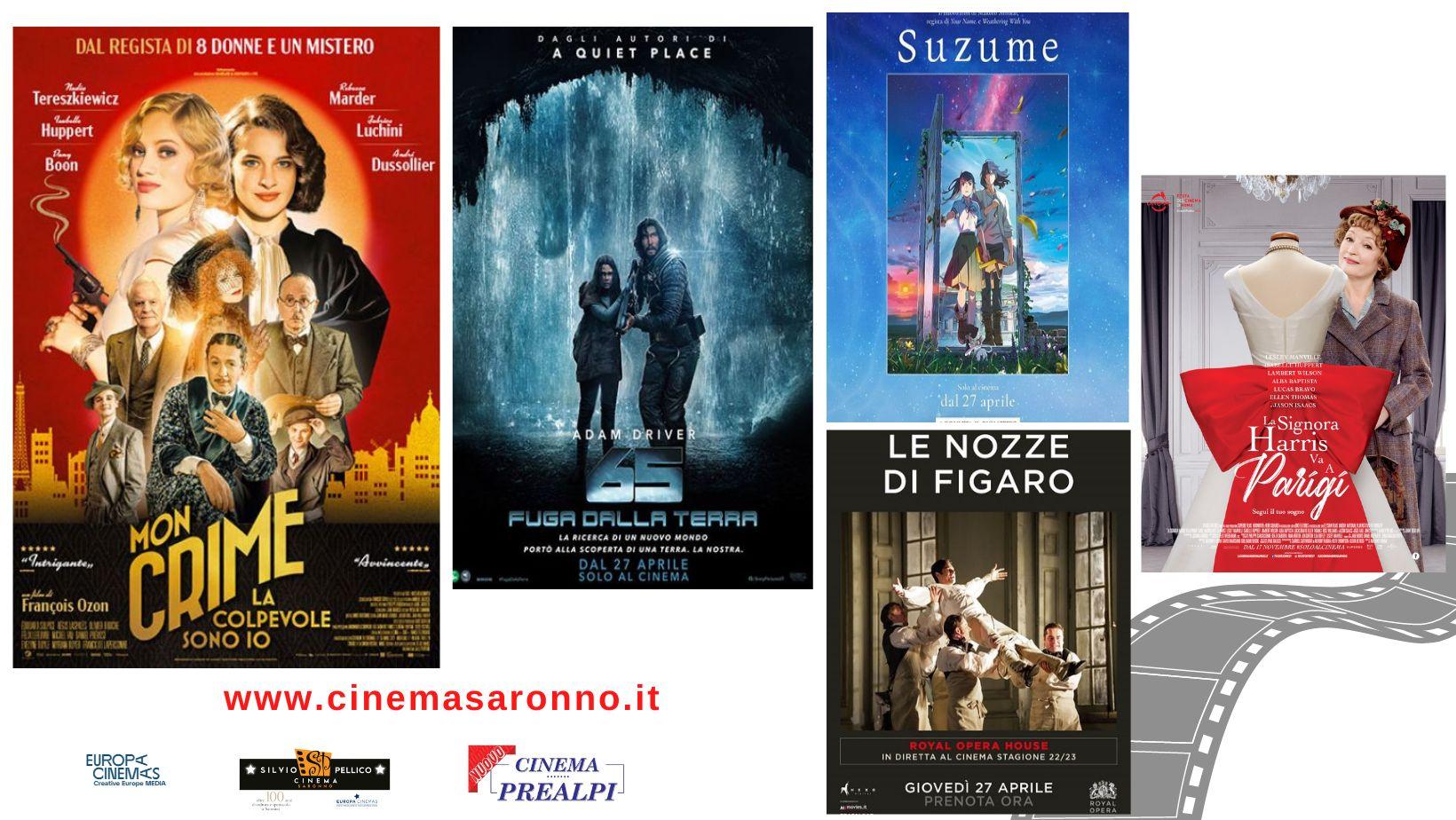 Saronno, i film di questa settimana al Cinema Silvio Pellico e al Nuovo Cinema Prealpi