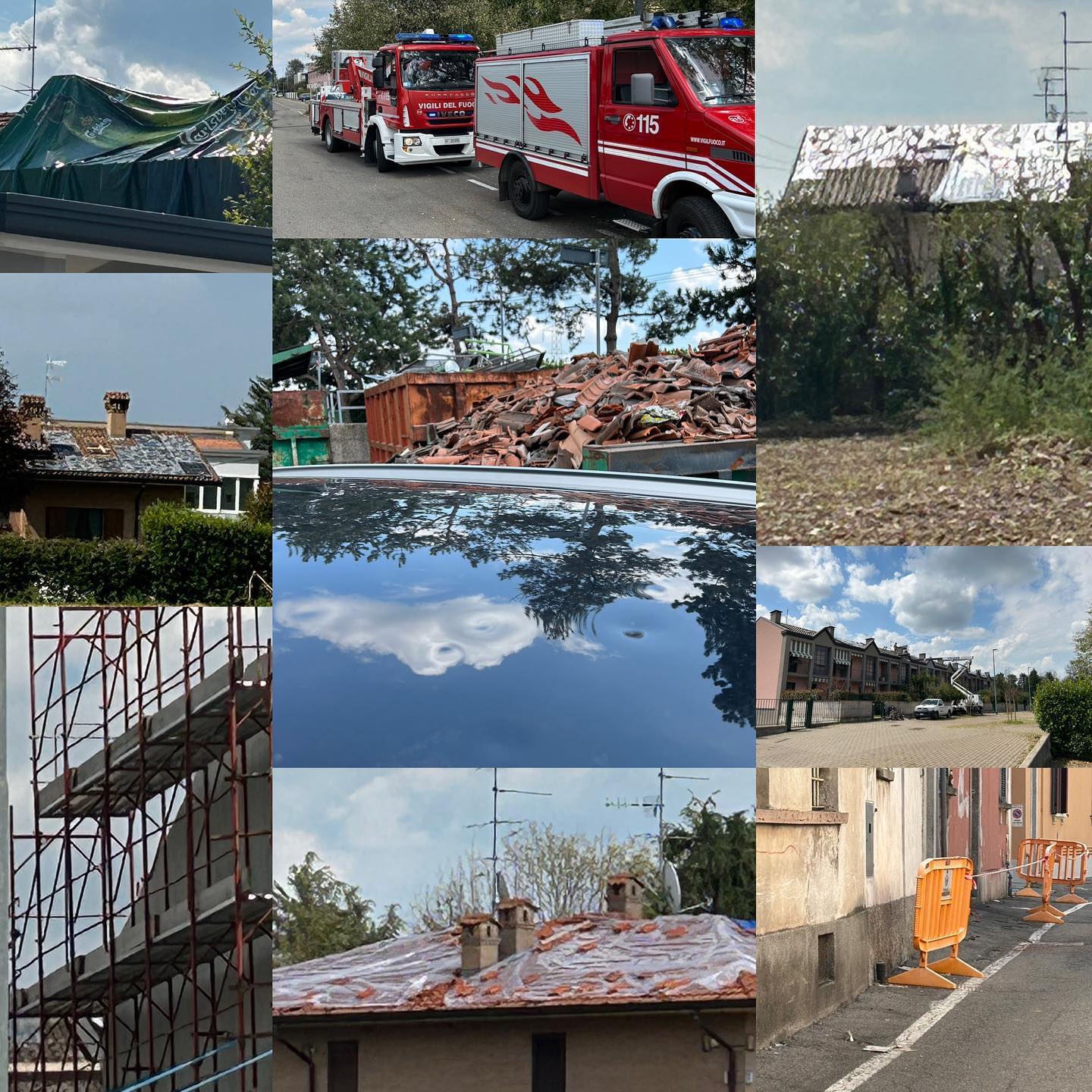 Grandine e maltempo a Rovellasca: oltre 500 segnalazioni, 300 auto danneggiate