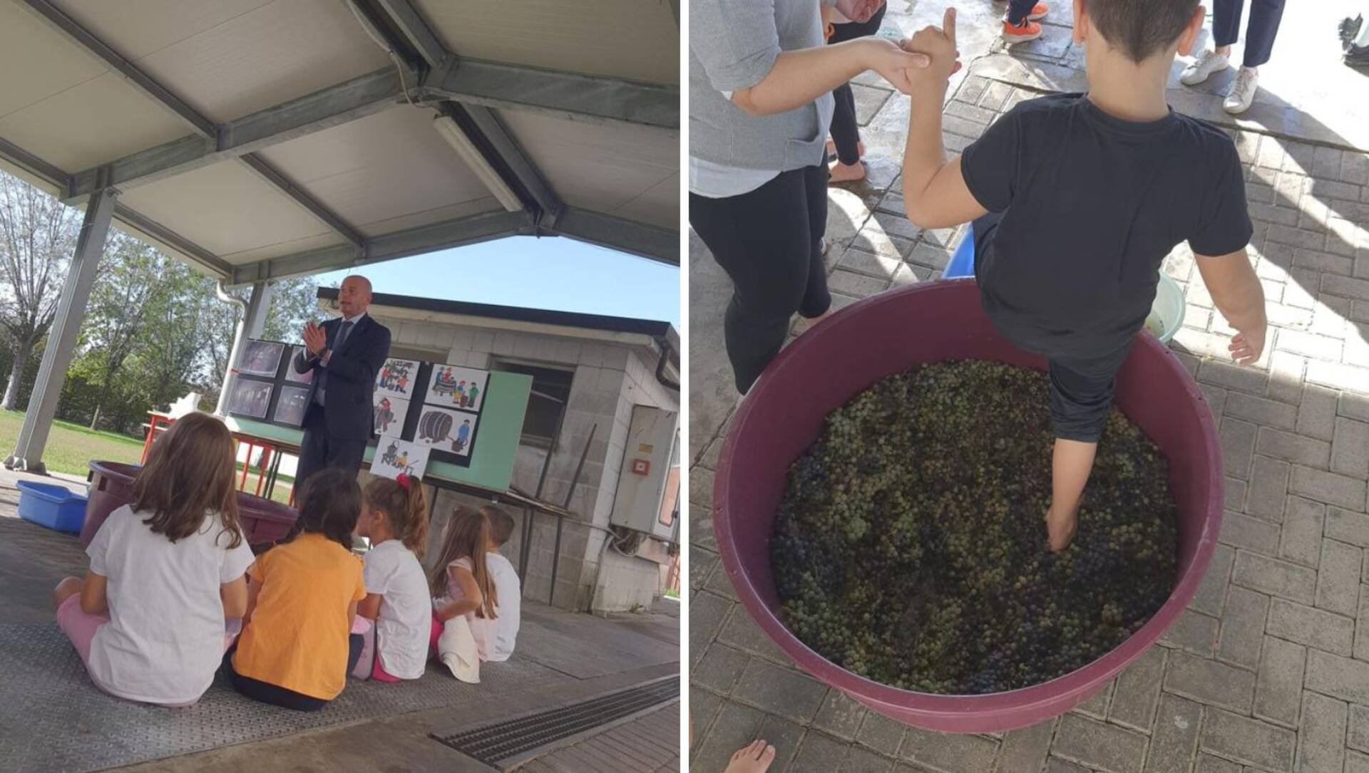 Bimbi imparano a pigiare l’uva… a scuola con il sommelier Fabio Mondini