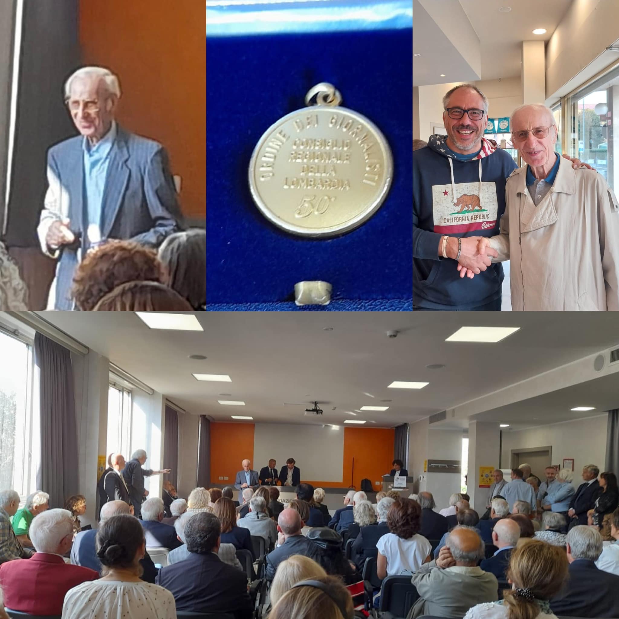 Giornalista da 50 anni: premiato Pietro Aliverti di Rovellasca