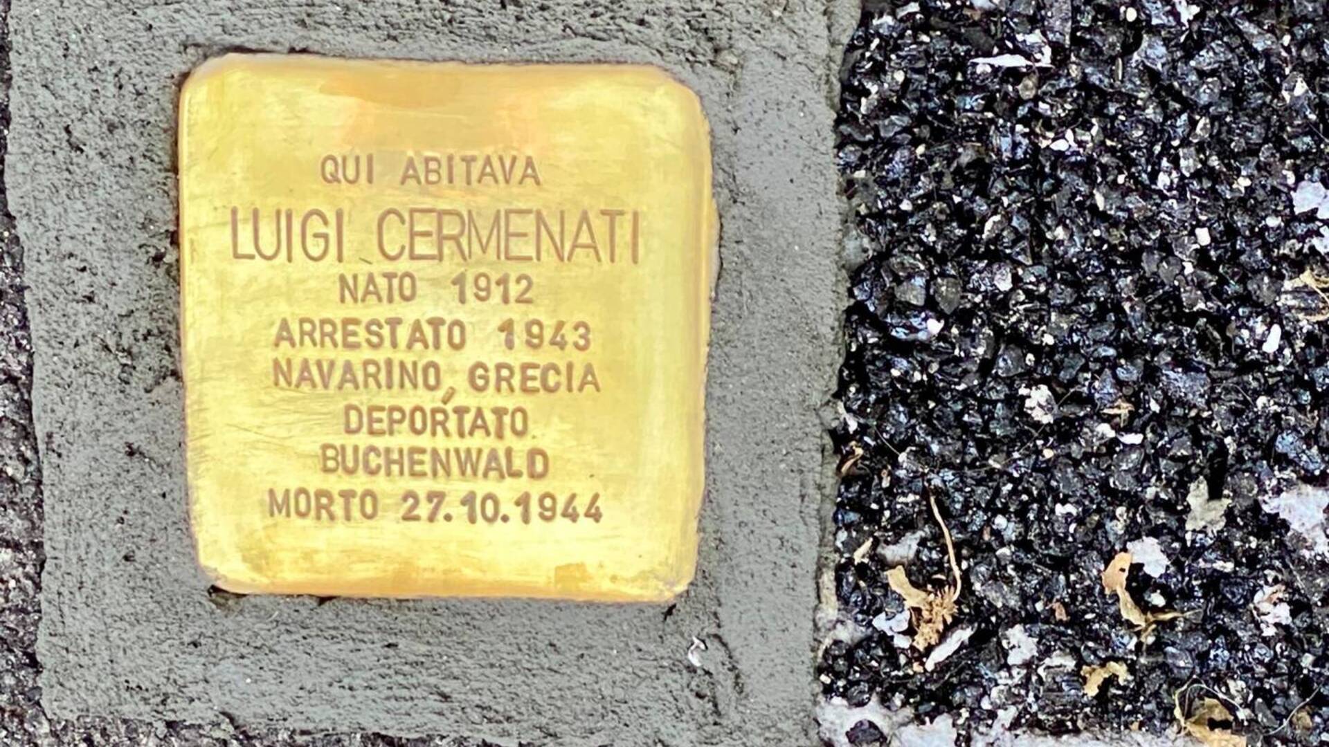 Cesano Maderno, posata la pietra d’inciampo in ricordo di Luigi Cermenati