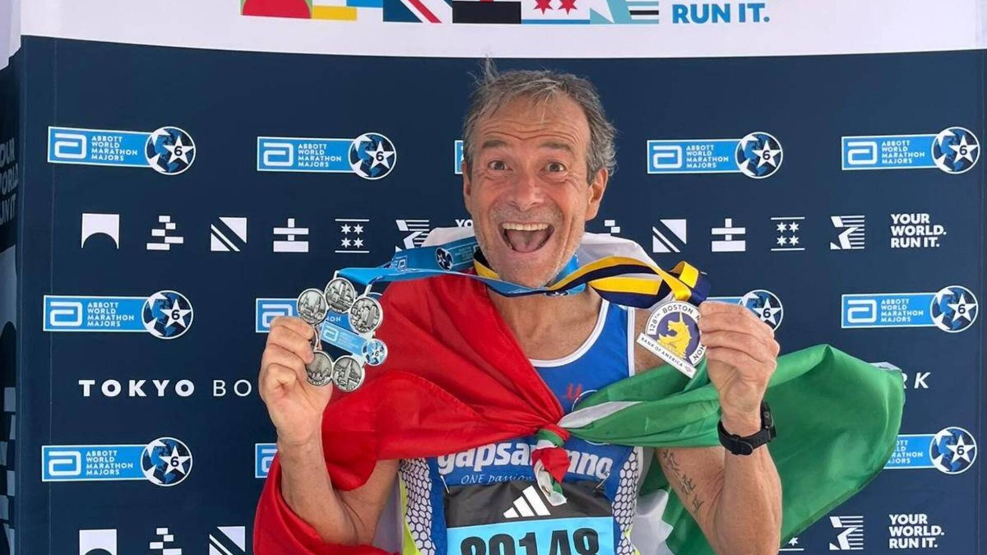 Saronno, il runner del Gap Claudio Tragella completa il circuito dell'”Abbott World Marathon Majors”